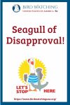 Seagull of Disapproval- an image of a bird pun