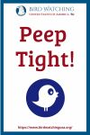 Peep Tight- an image of a bird pun