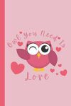 Owl You Need Is Love: Cute Journal Notebook for Everyday Use