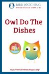 Owl Do The Dishes- an image of an owl pun