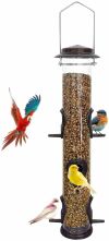 Metal Bird Feeder Tube Hanging Wild Bird Seed Feeder