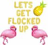 AnnoDeel Let's Get Flocked Up Foil Balloons