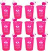 Let's Get Flocked UP! 12Pcs Pink 16oz Stadium Cups