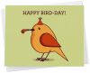 Cute Bird Birthday Greeting Card -"Happy Bird-Day"