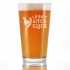Don't Give a Cluck - 16 oz Pint Glass for Beer - Funny Chicken Gifts for Men & Women - Unique Drinking Decor