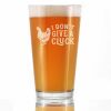 Don't Give a Cluck - 16 oz Pint Glass for Beer - Funny Chicken Gifts for Men & Women - Unique Drinking Decor
