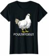 Chicken Ghost Poultrygeist Pun | Funny Hen Farmer Halloween T-Shirt