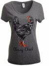 Classy Chick | Funny, Cute Chicken Hen Humor Chiken V-Neck T-Shirt for Women