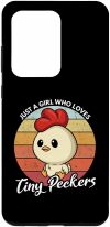Galaxy Phone Case 'Just A Girl Who Loves Tiny Peckers' Funny Chicken Pun