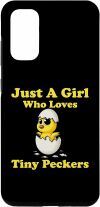 Galaxy Phone Case Chicken Pun Just A Girl Who Loves Tiny Peckers