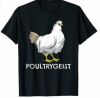 Chicken Ghost Poultrygeist Pun | Funny Hen Farmer Halloween T-Shirt
