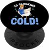Funny So Clucking Cold Graphic Pun Chicken with Glasses PopSockets Grip and Stand for Phones and Tablets