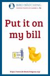 Put it on my bill- an image of a duck pun