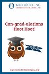 Con-grad-ulations Hoot Hoot- an image of an owl pun