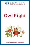 Owl Right- an image of an owl pun